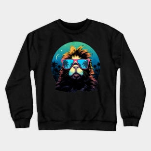 Retro Wave Peruvian Guinea Pig Sunglas Shirt Crewneck Sweatshirt